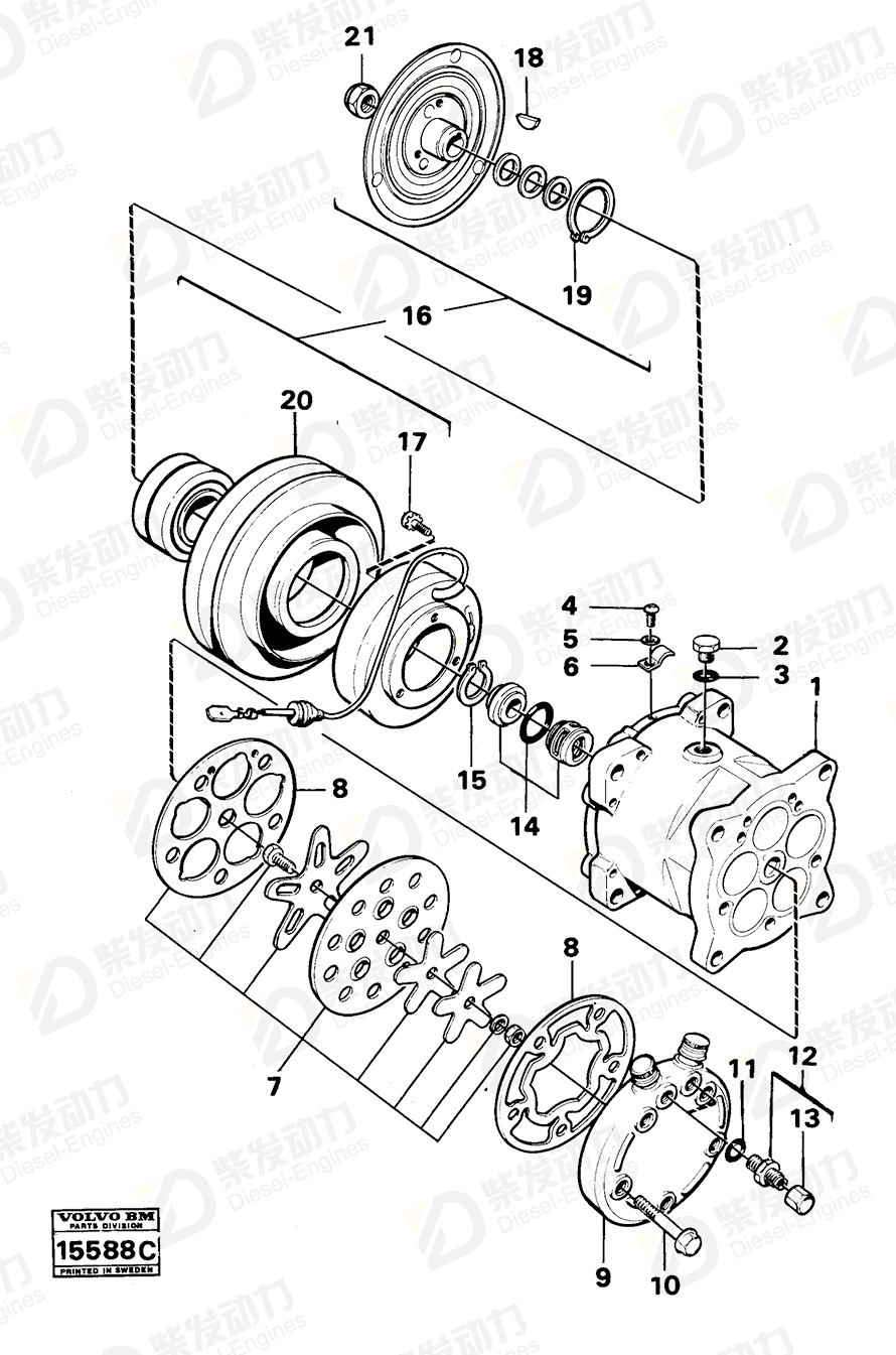 VOLVO O-ring 3522453 Drawing