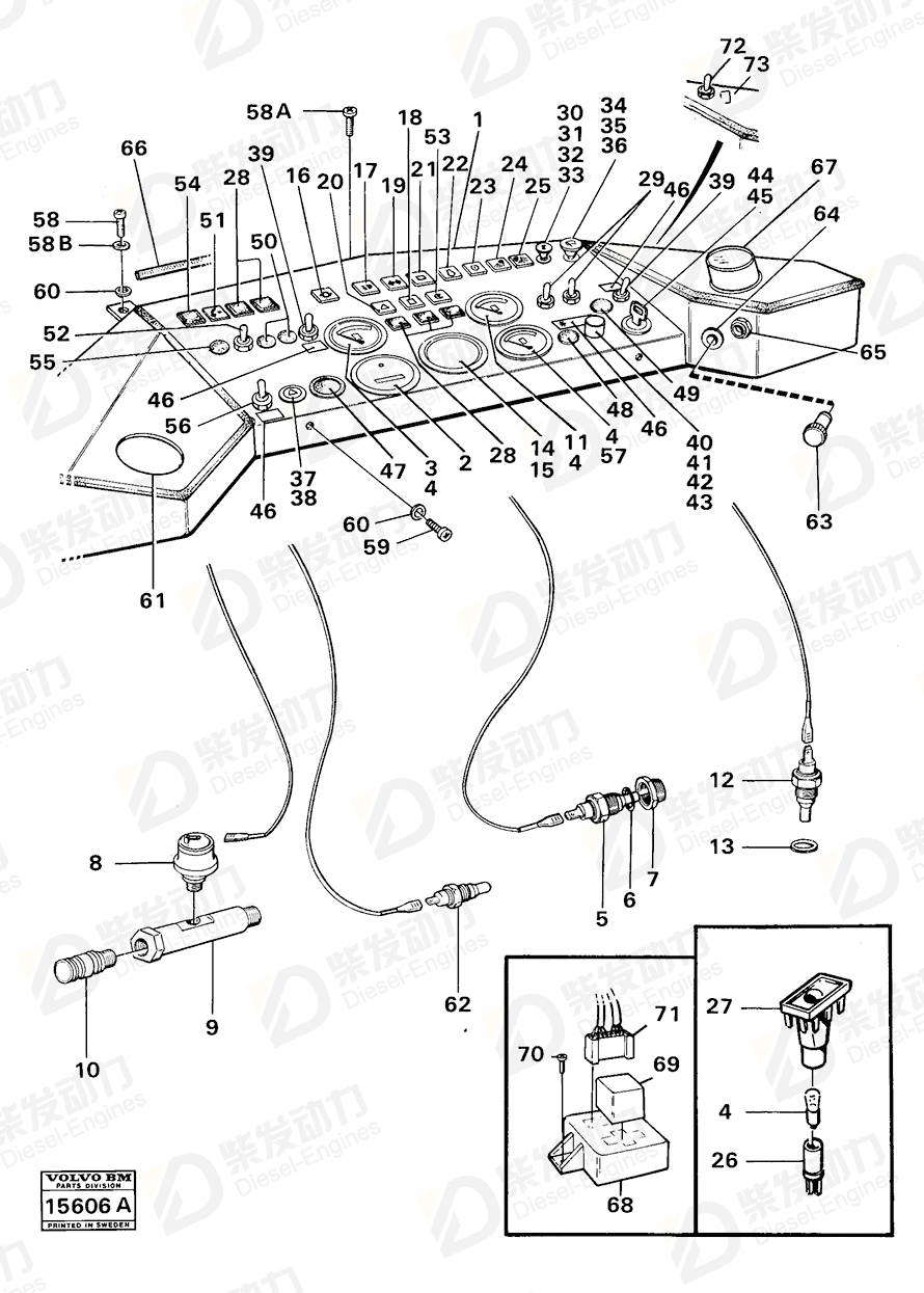 VOLVO Lamp 11713937 Drawing