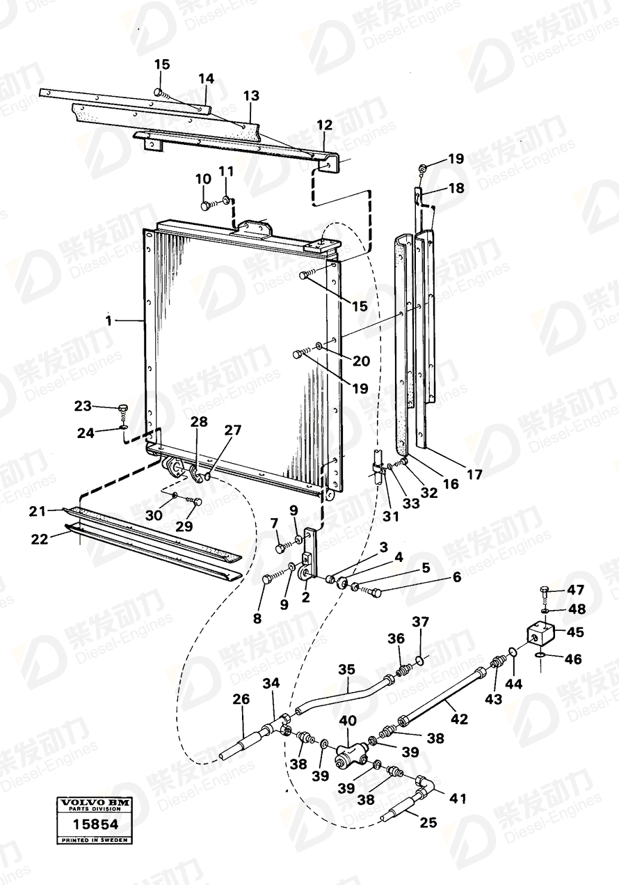 VOLVO Hose connection 4927411 Drawing