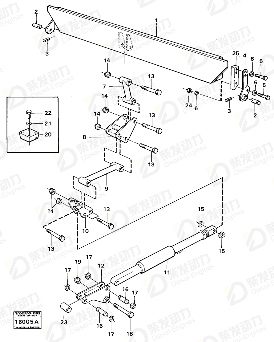 VOLVO Push rod 4941154 Drawing