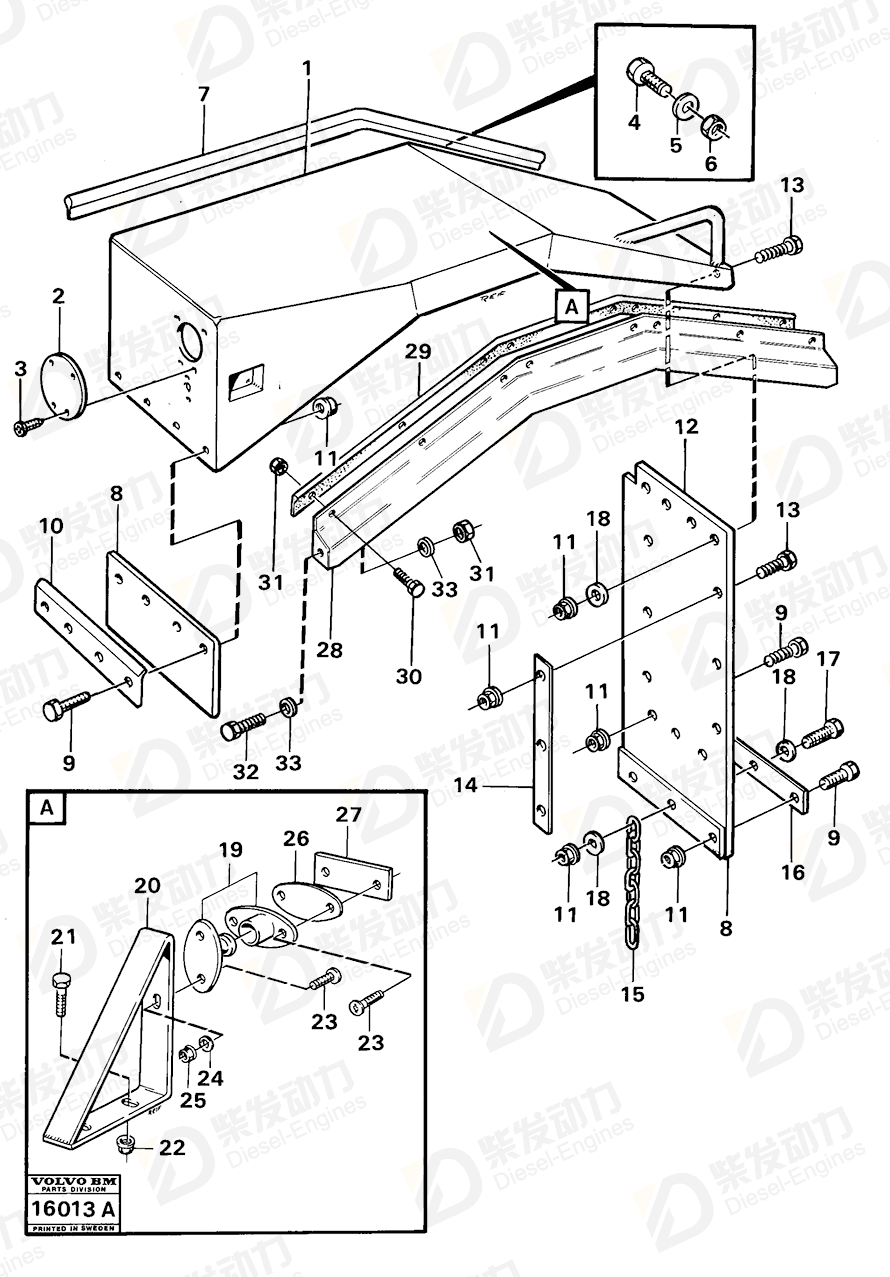 VOLVO Mudguard 4940879 Drawing