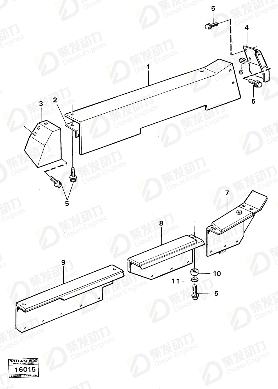 VOLVO Moulding 4940911 Drawing
