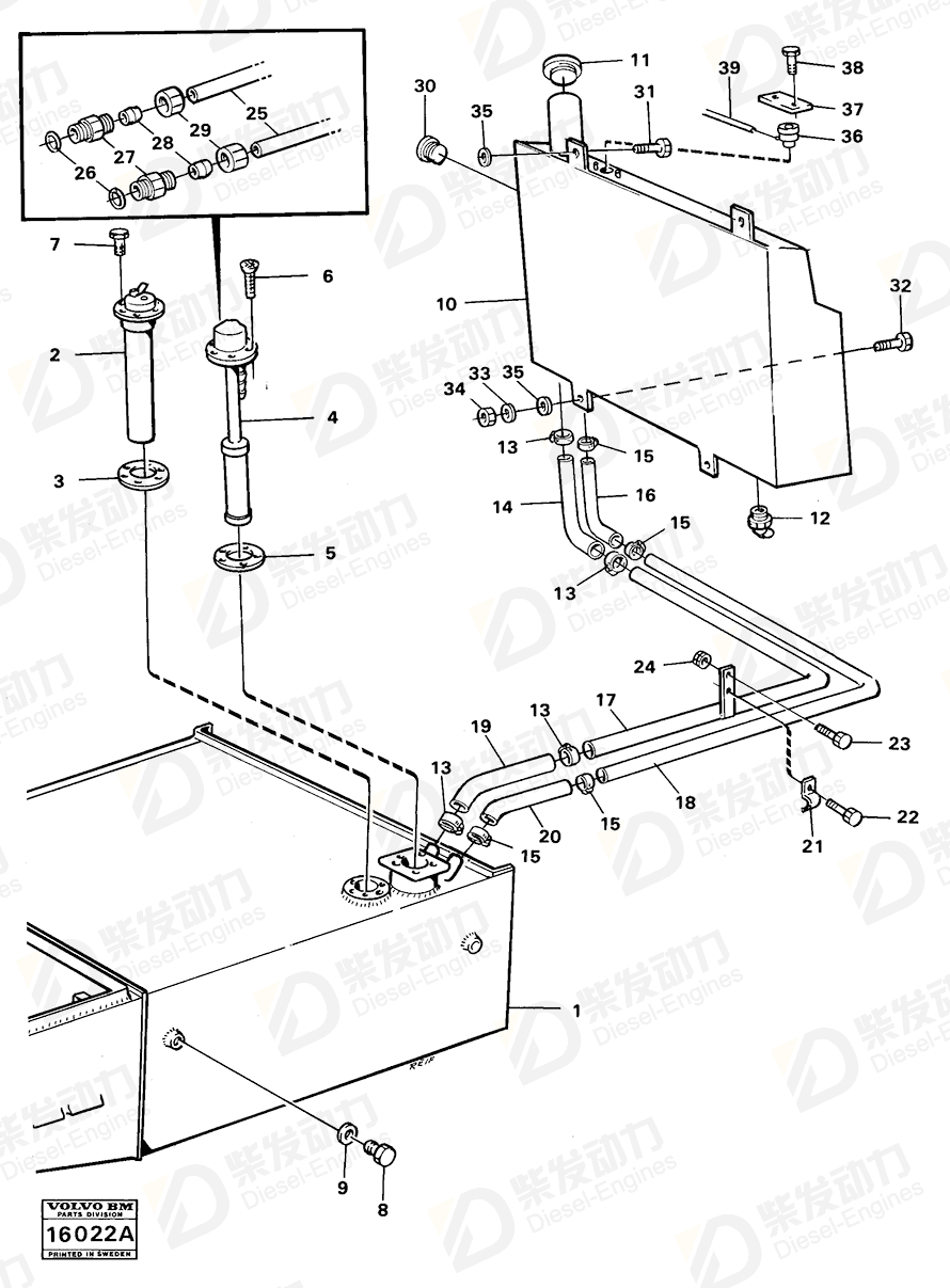 VOLVO Rubber hose 4940771 Drawing
