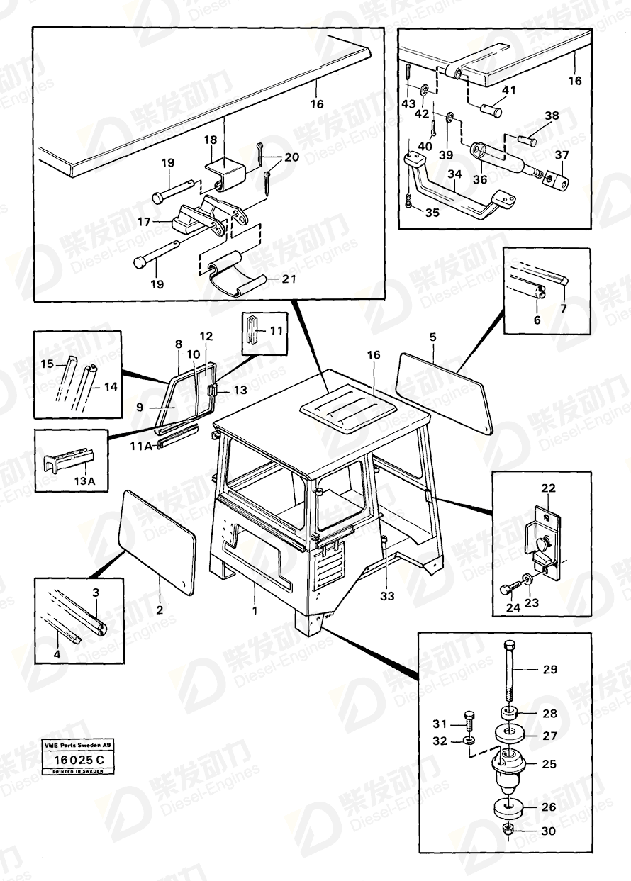 VOLVO Clamping strip 4951714 Drawing