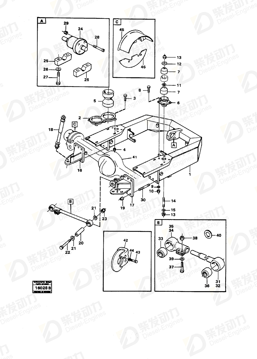 VOLVO Hexagon screw 963336 Drawing VOLVO Hexagon screw 963336 Drawing