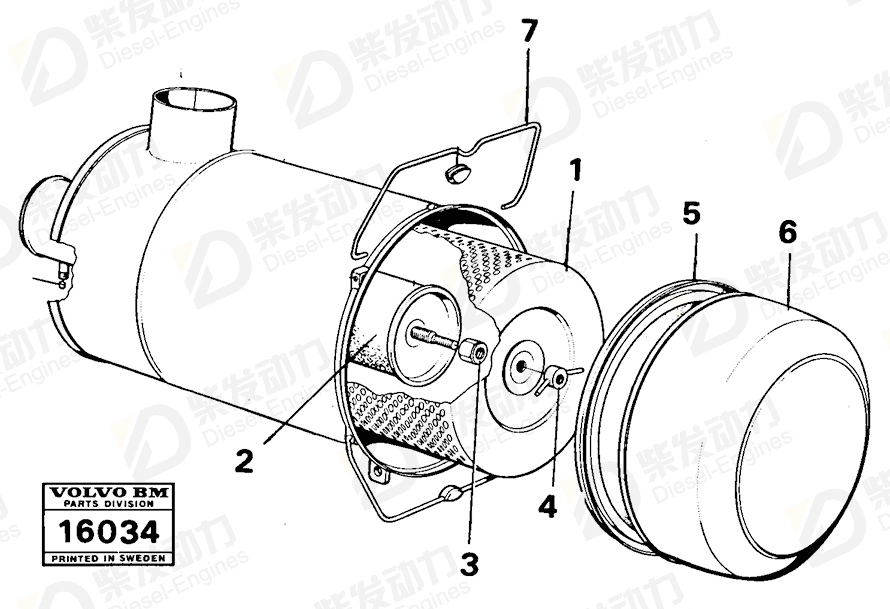 VOLVO Air filter 4804278 Drawing VOLVO Air filter 4804278 Drawing