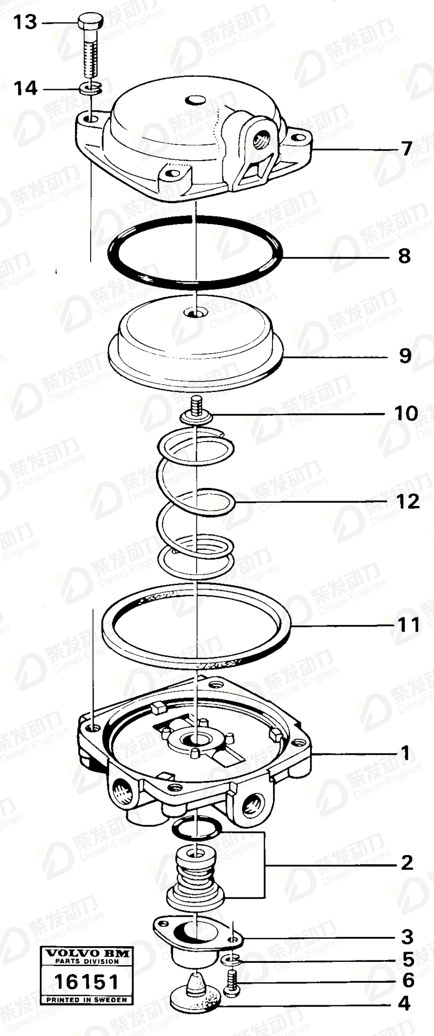 VOLVO Valve 352198 Drawing