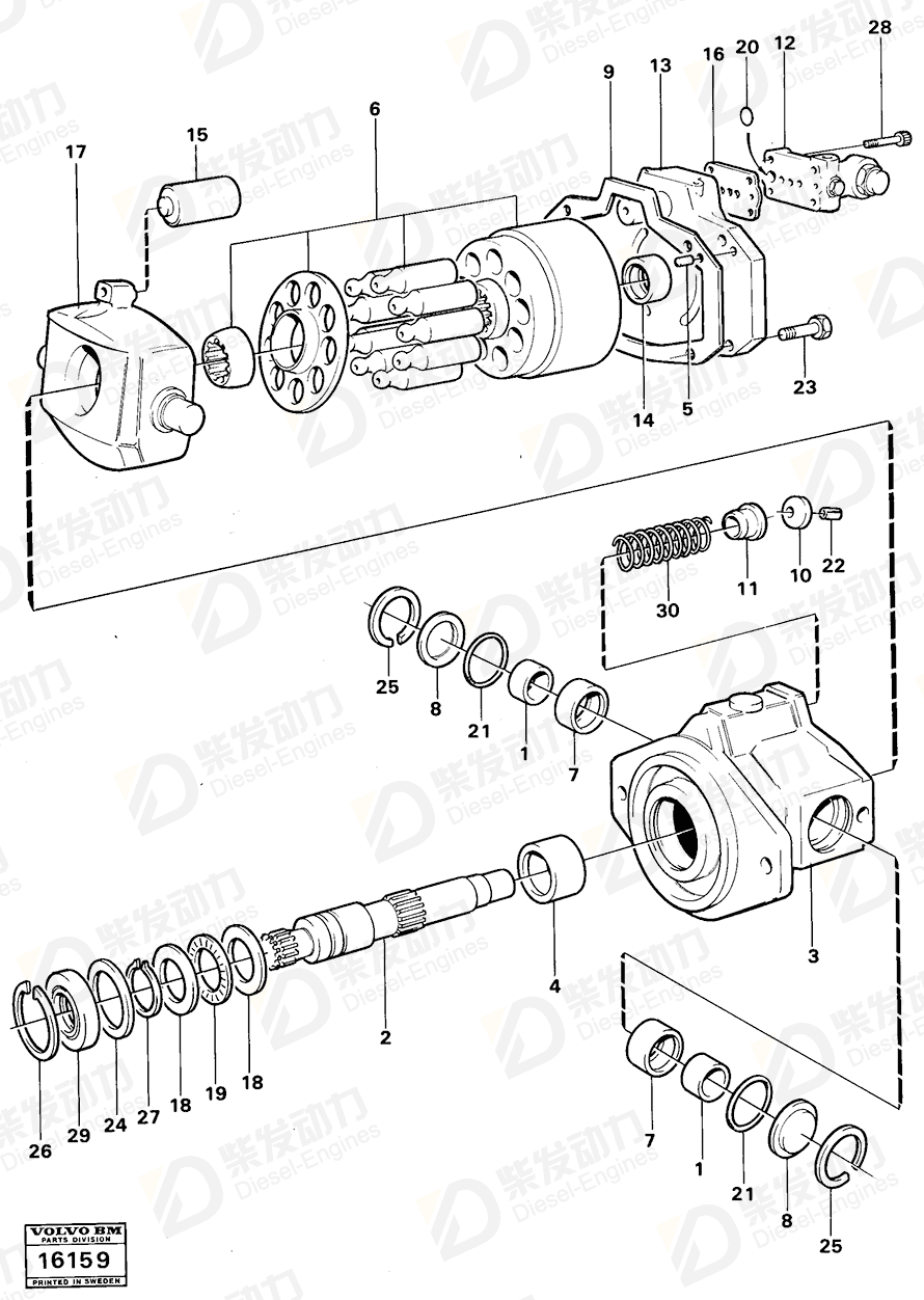 VOLVO Thrust bearing 6211198 Drawing
