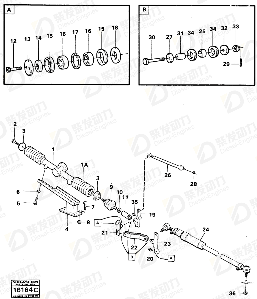 VOLVO Bracket 4965350 Drawing