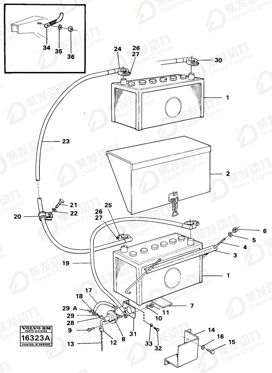 VOLVO Cable 7190339 Drawing