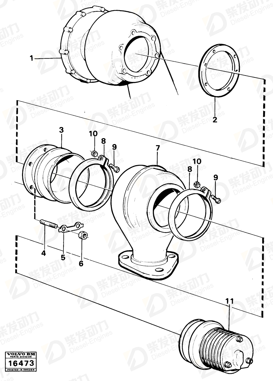 VOLVO Gasket 424628 Drawing