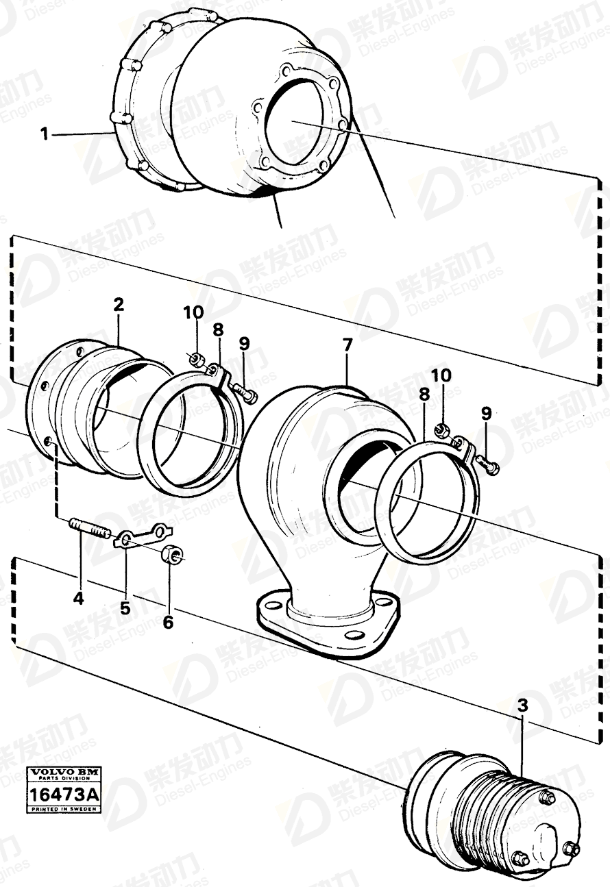 VOLVO Shutter housing 466276 Drawing VOLVO Shutter housing 466276 Drawing