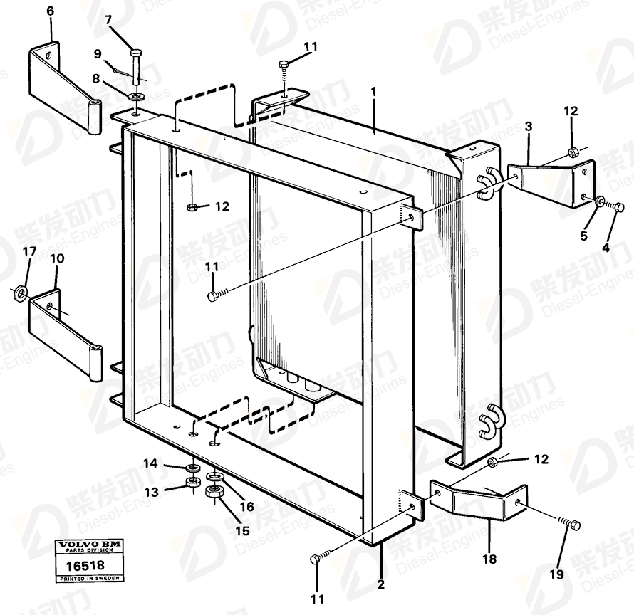 VOLVO Hexagon nut 955860 Drawing