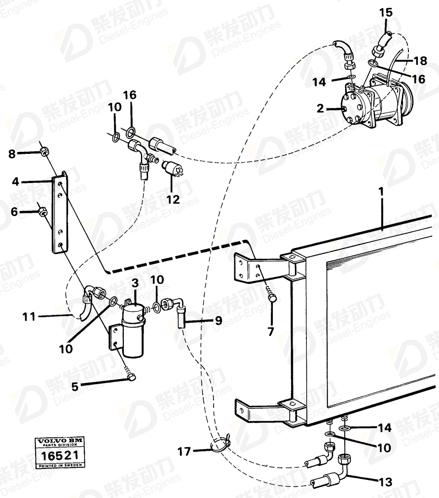 VOLVO Hose 4774666 Drawing