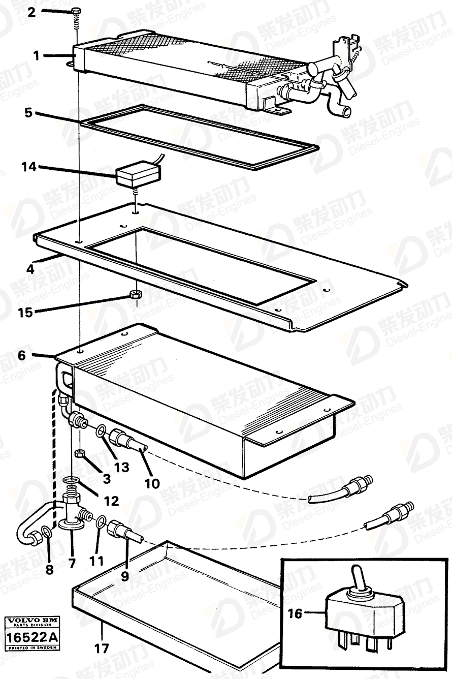 VOLVO Hose 11032605 Drawing
