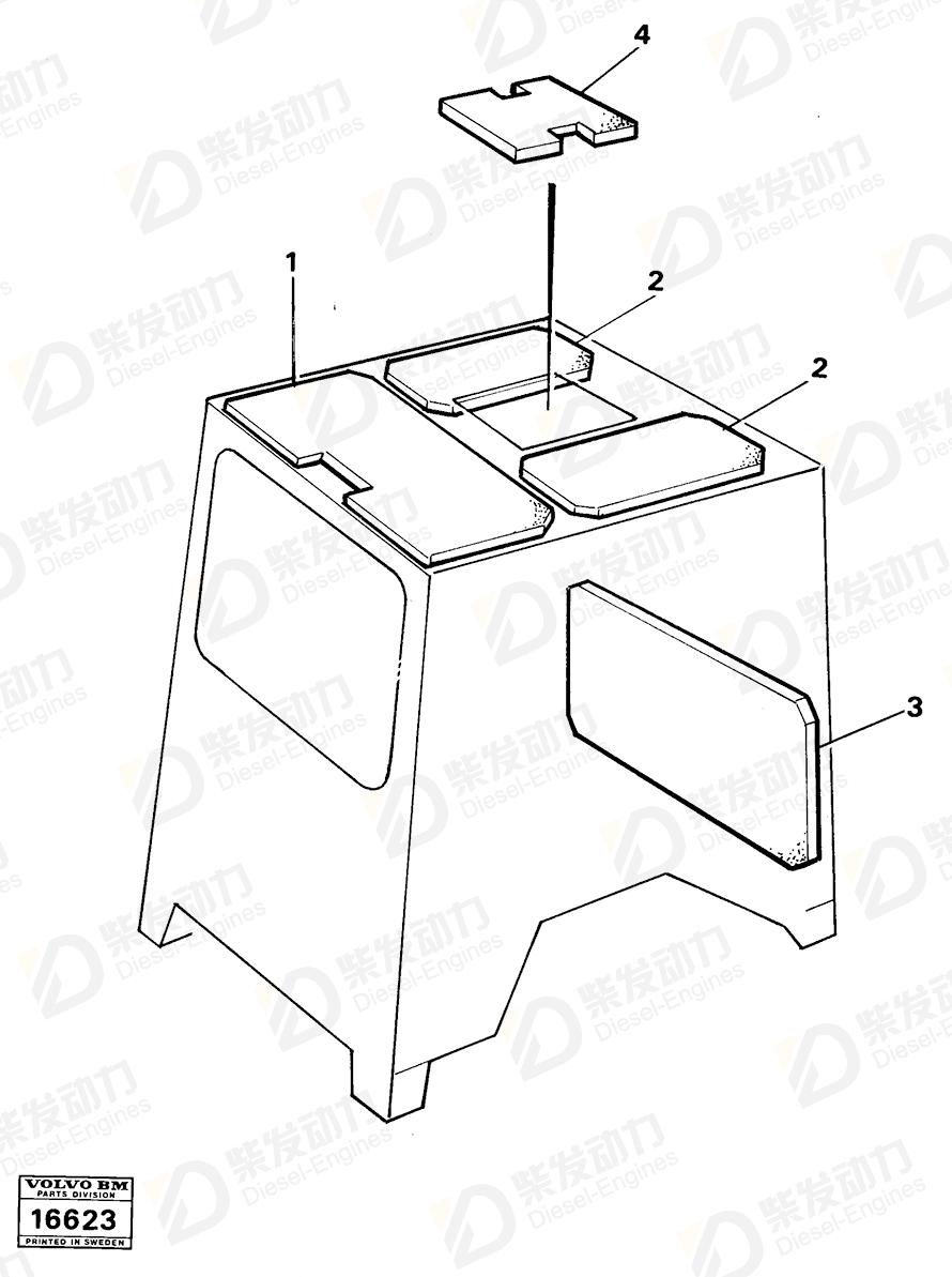 VOLVO Retaining plate 4820347 Drawing VOLVO Retaining plate 4820347 Drawing
