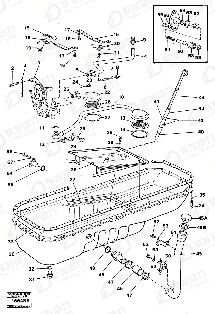 VOLVO Oil dipstick 823018 Drawing VOLVO Oil dipstick 823018 Drawing