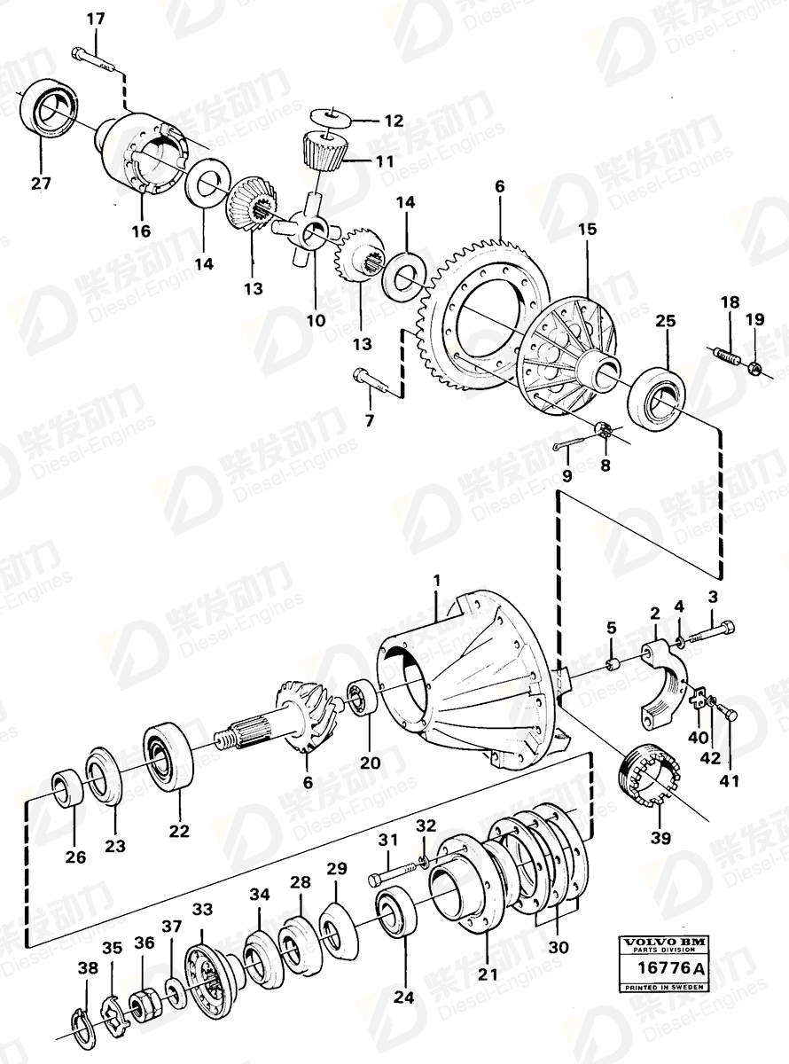 VOLVO Roller bearing 184635 Drawing