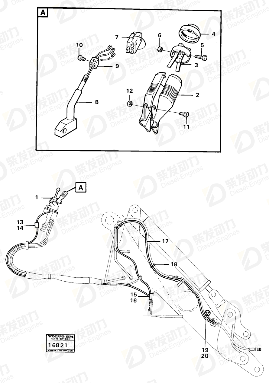 VOLVO El Cable 191859 Drawing