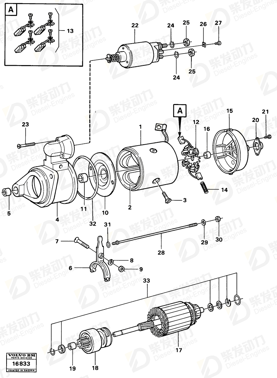 VOLVO Bearing bushing 6210772 Drawing VOLVO Bearing bushing 6210772 Drawing