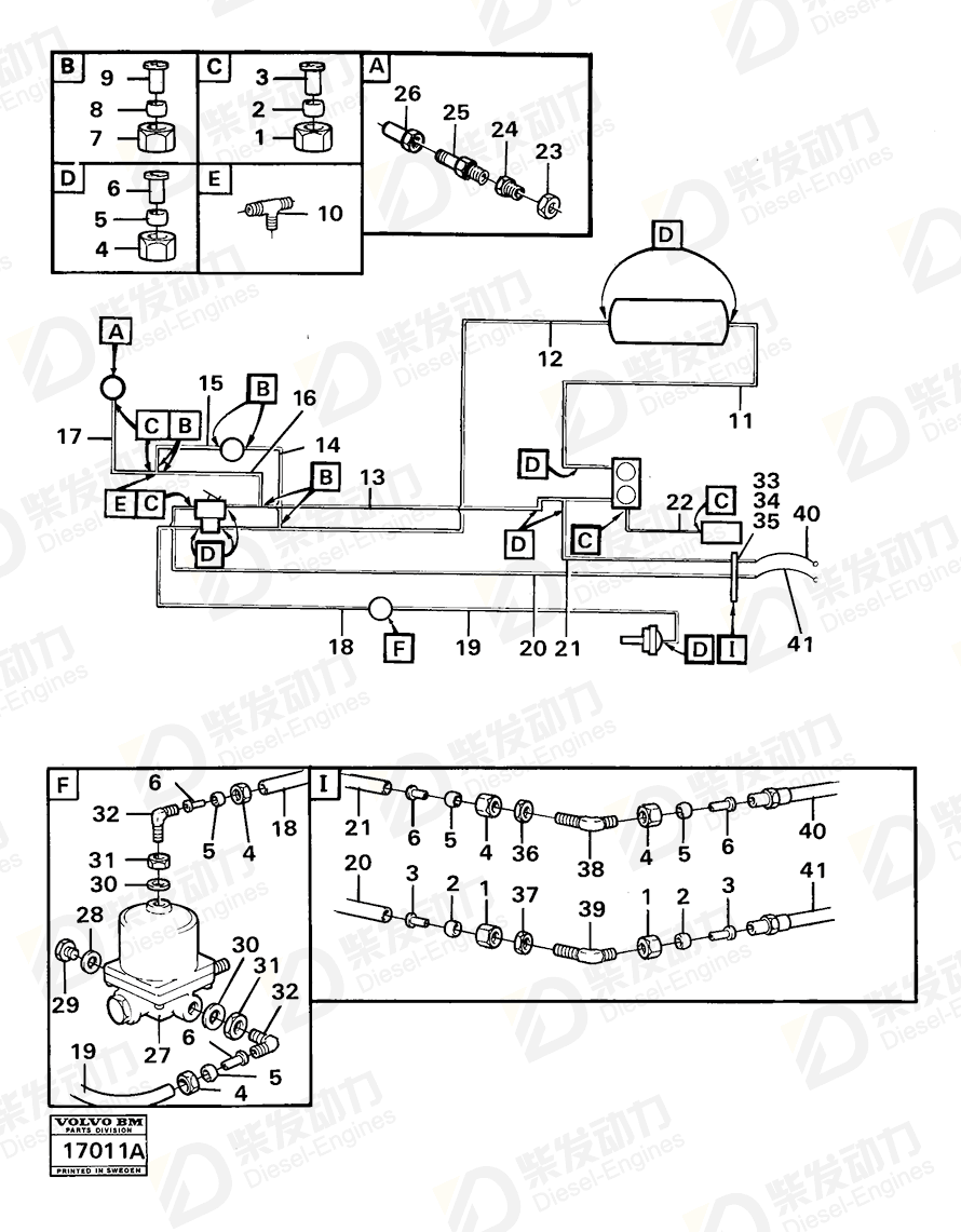 VOLVO Elbow nipple 4860049 Drawing VOLVO Elbow nipple 4860049 Drawing