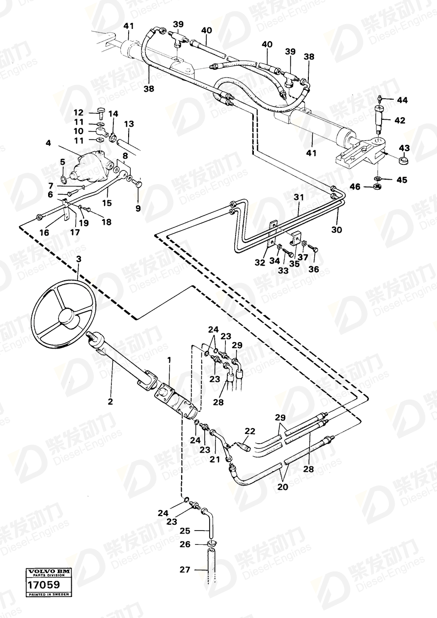 VOLVO Hollow screw 7190713 Drawing