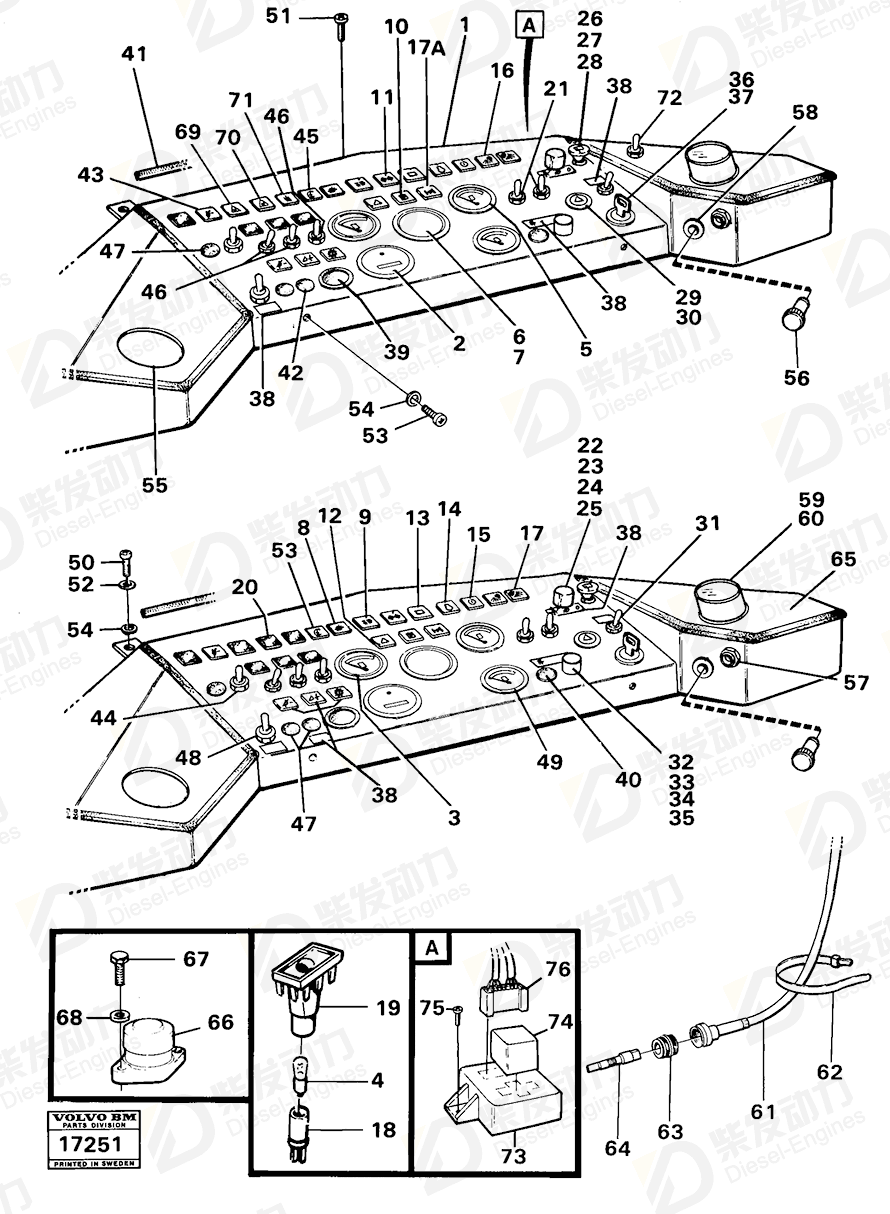 VOLVO Switch 1210190 Drawing