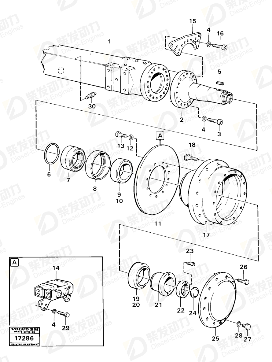 VOLVO Hexagon screw 13977564 Drawing