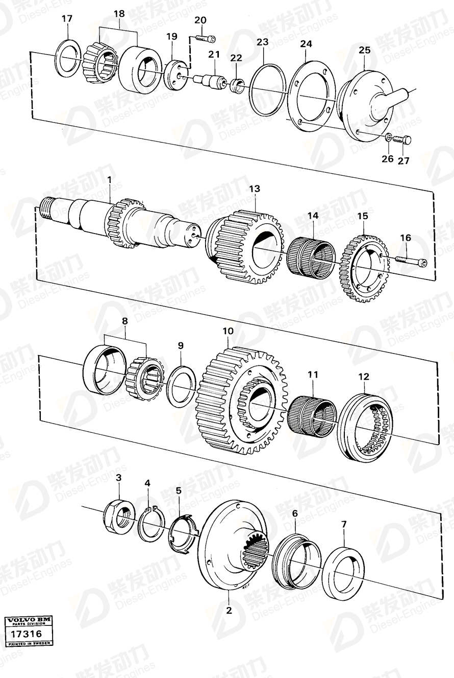 VOLVO Shaft 4871381 Drawing