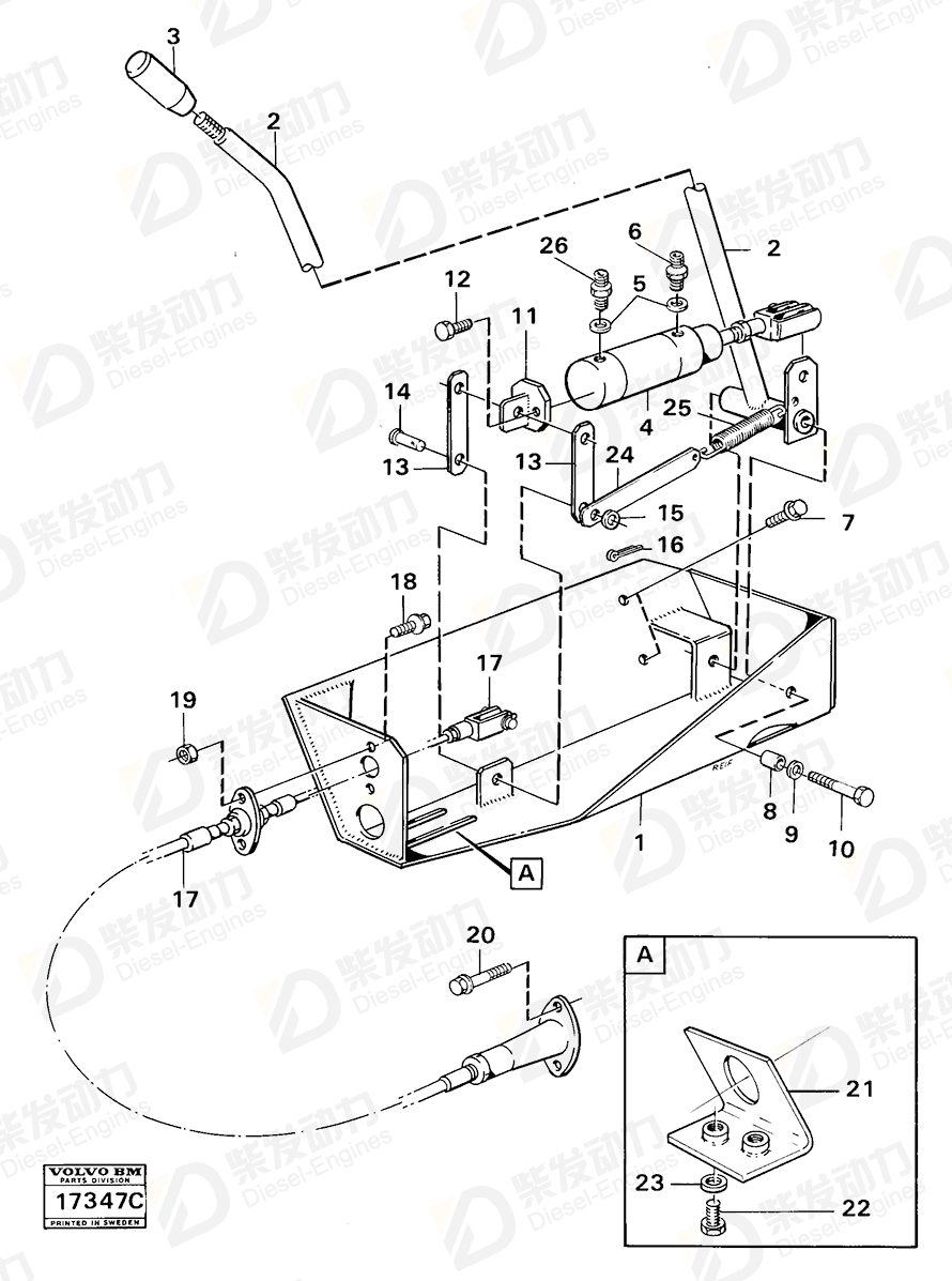 VOLVO Wear part set 11992810 Drawing