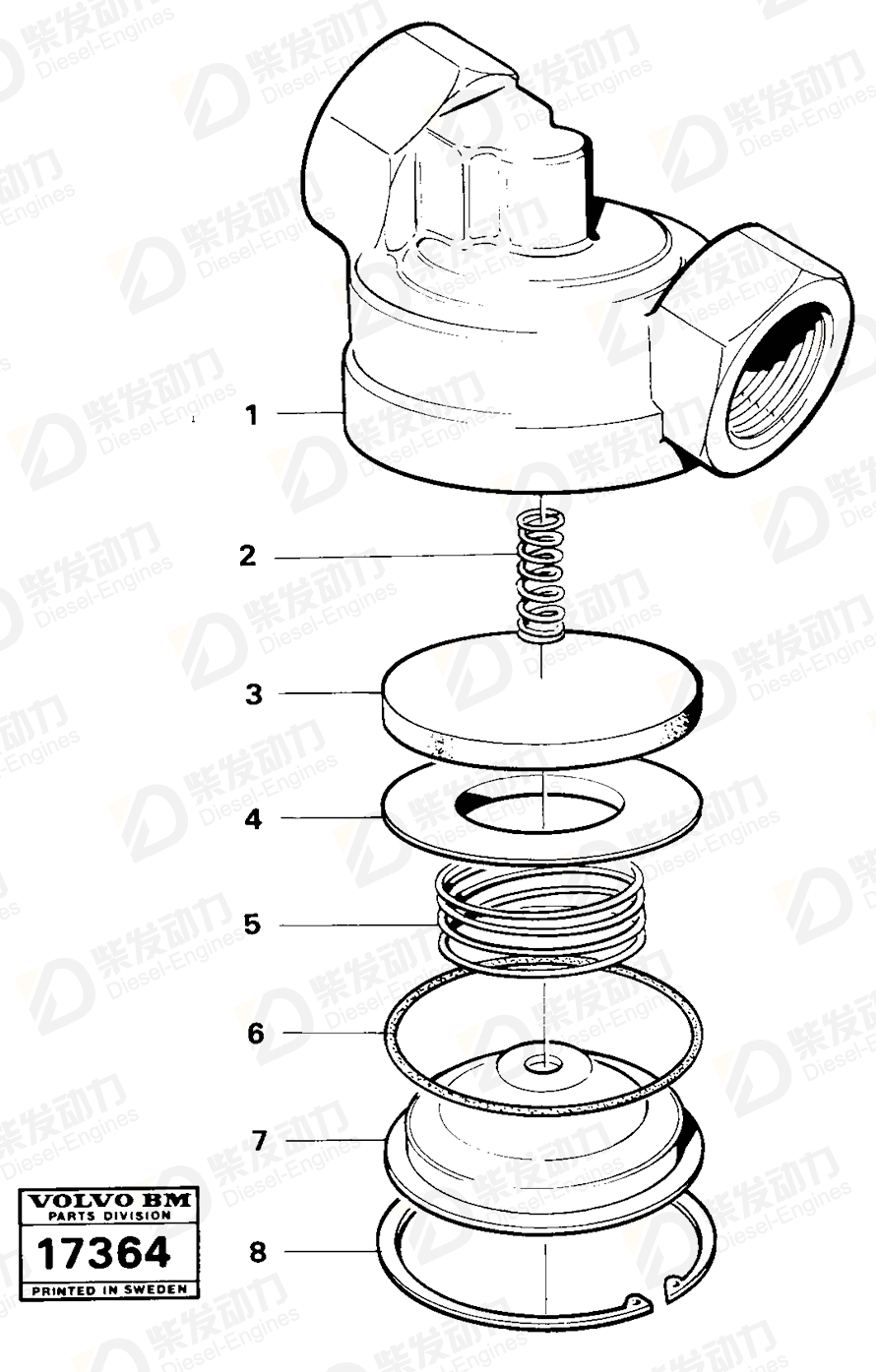 VOLVO Spring 362418 Drawing