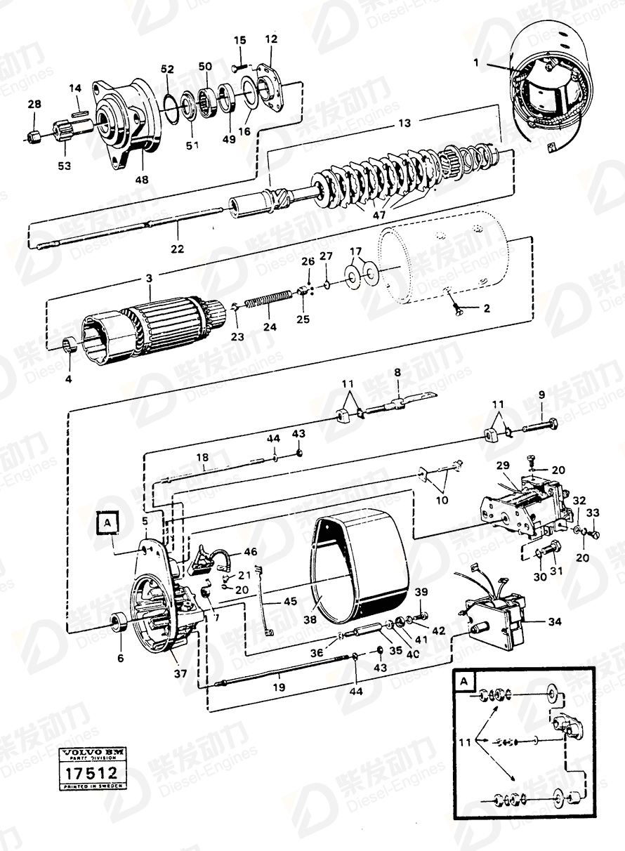 VOLVO Insulating plate 6212615 Drawing VOLVO Insulating plate 6212615 Drawing