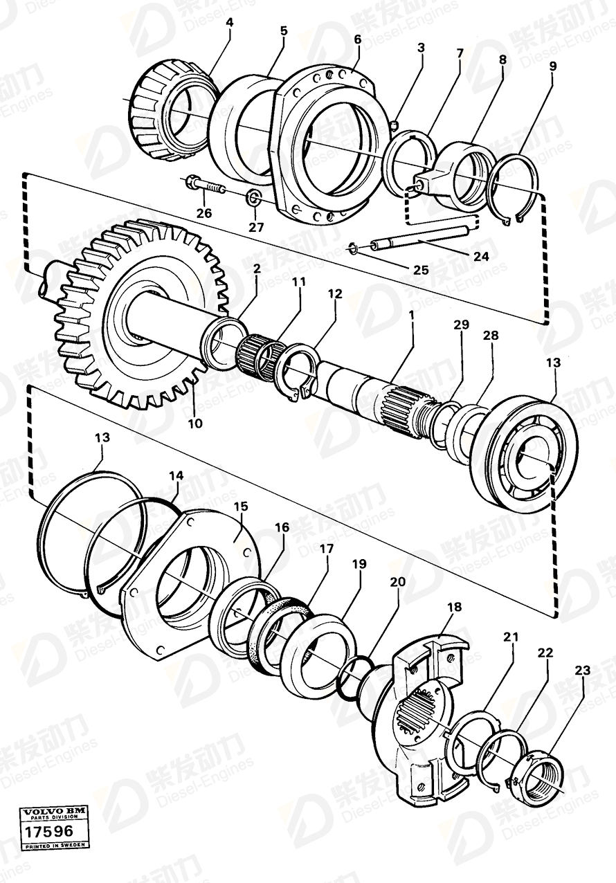 VOLVO Thrust washer 4873075 Drawing VOLVO Thrust washer 4873075 Drawing