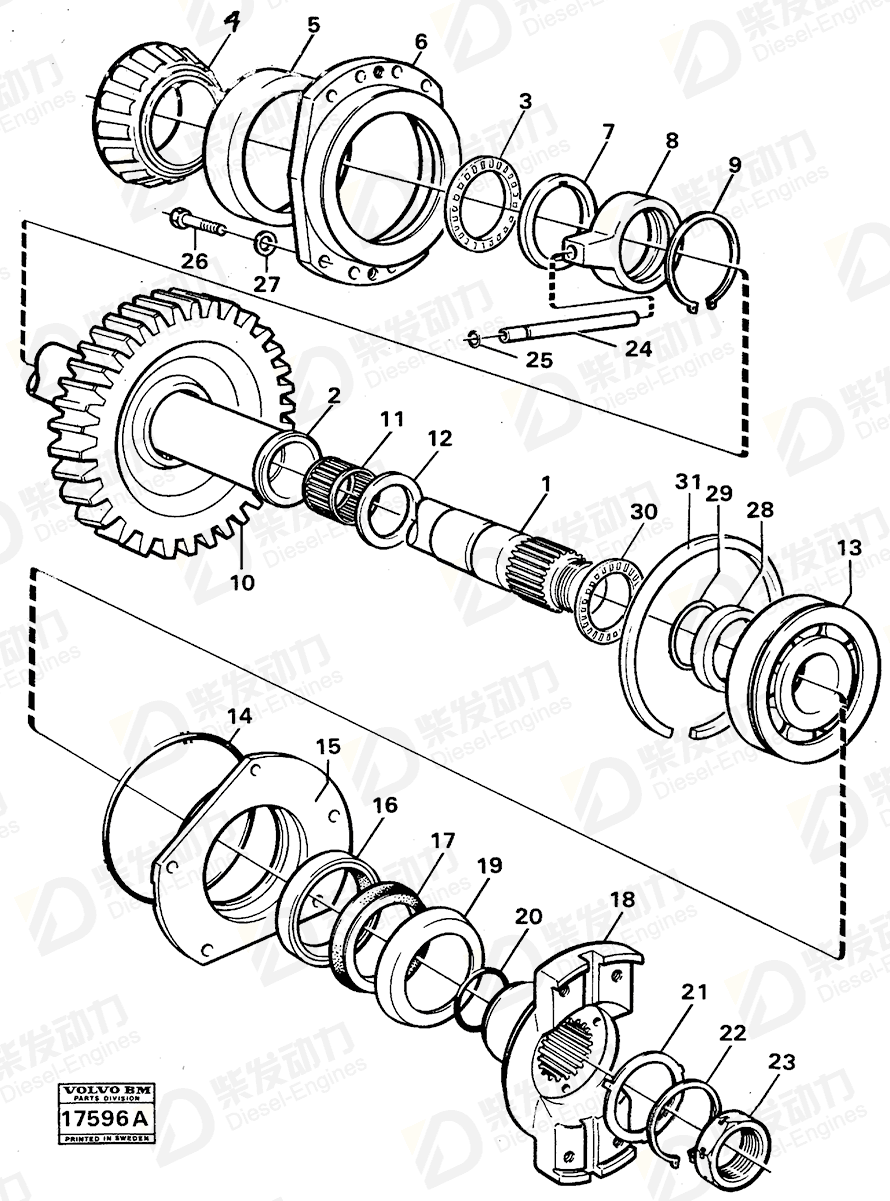 VOLVO Snap ring 13969023 Drawing