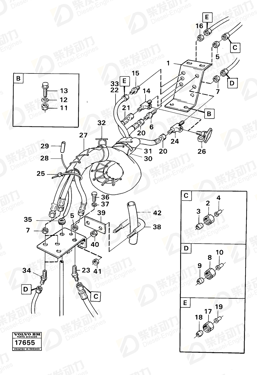 VOLVO Brace 4940639 Drawing