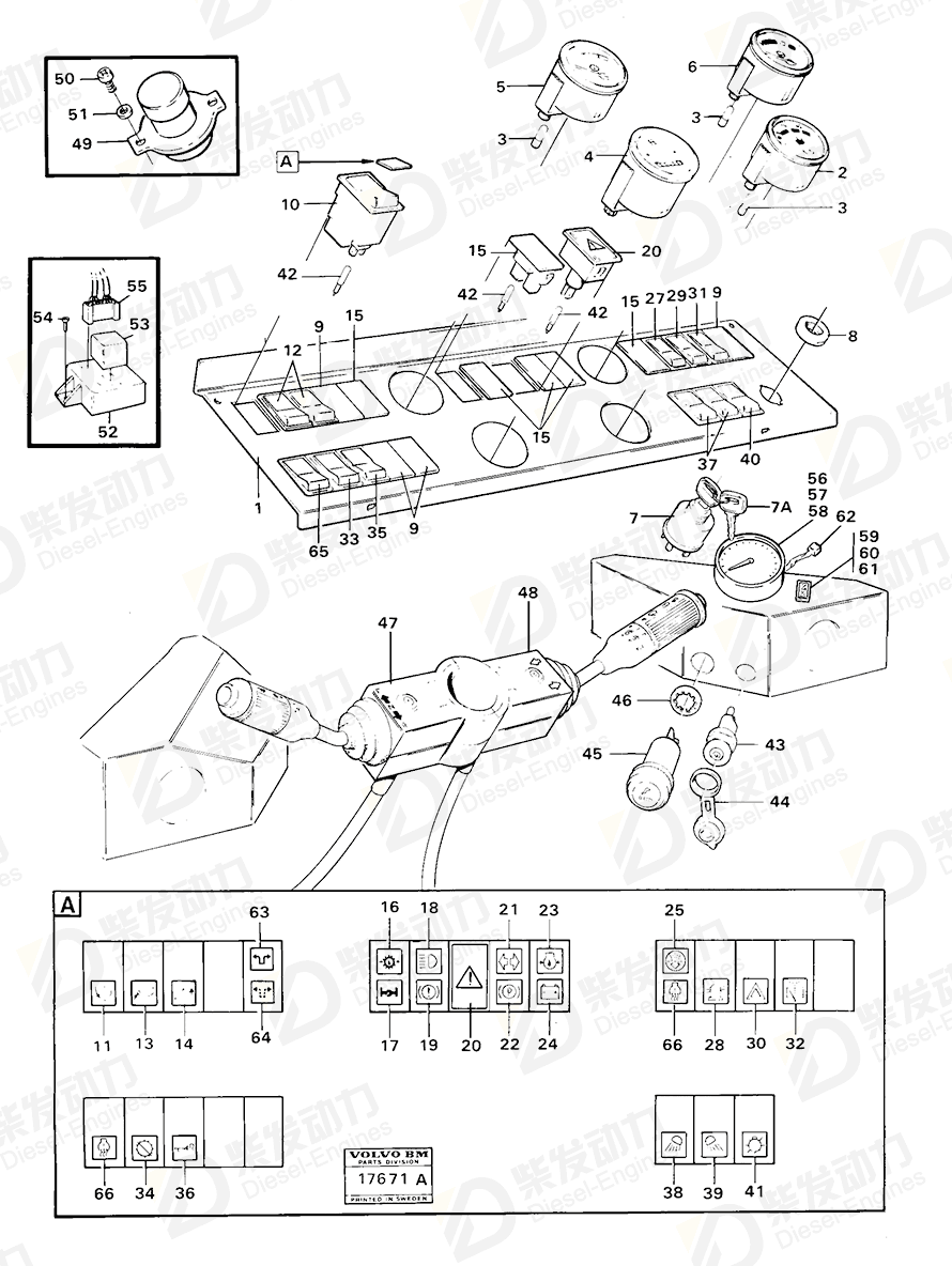 VOLVO Starter switch 1578121 Drawing