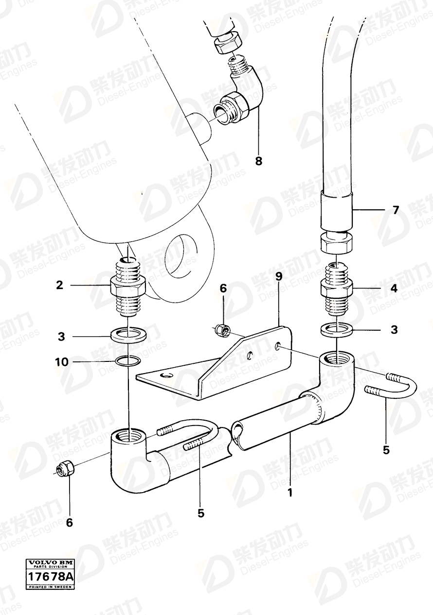 VOLVO Hose assembly 931541 Drawing