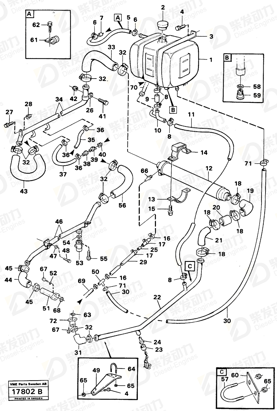 VOLVO Pipe 11053083 Drawing