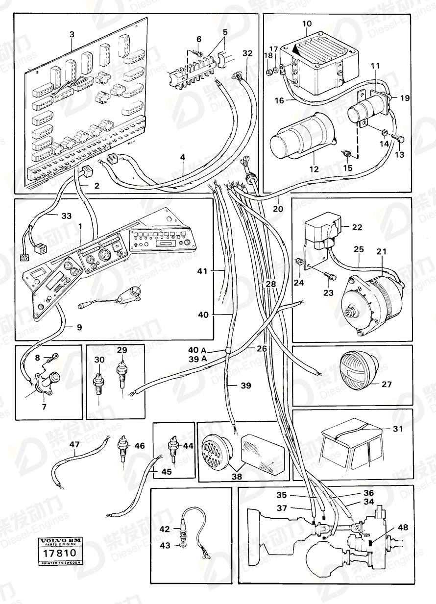 VOLVO Cable harness 4940794 Drawing