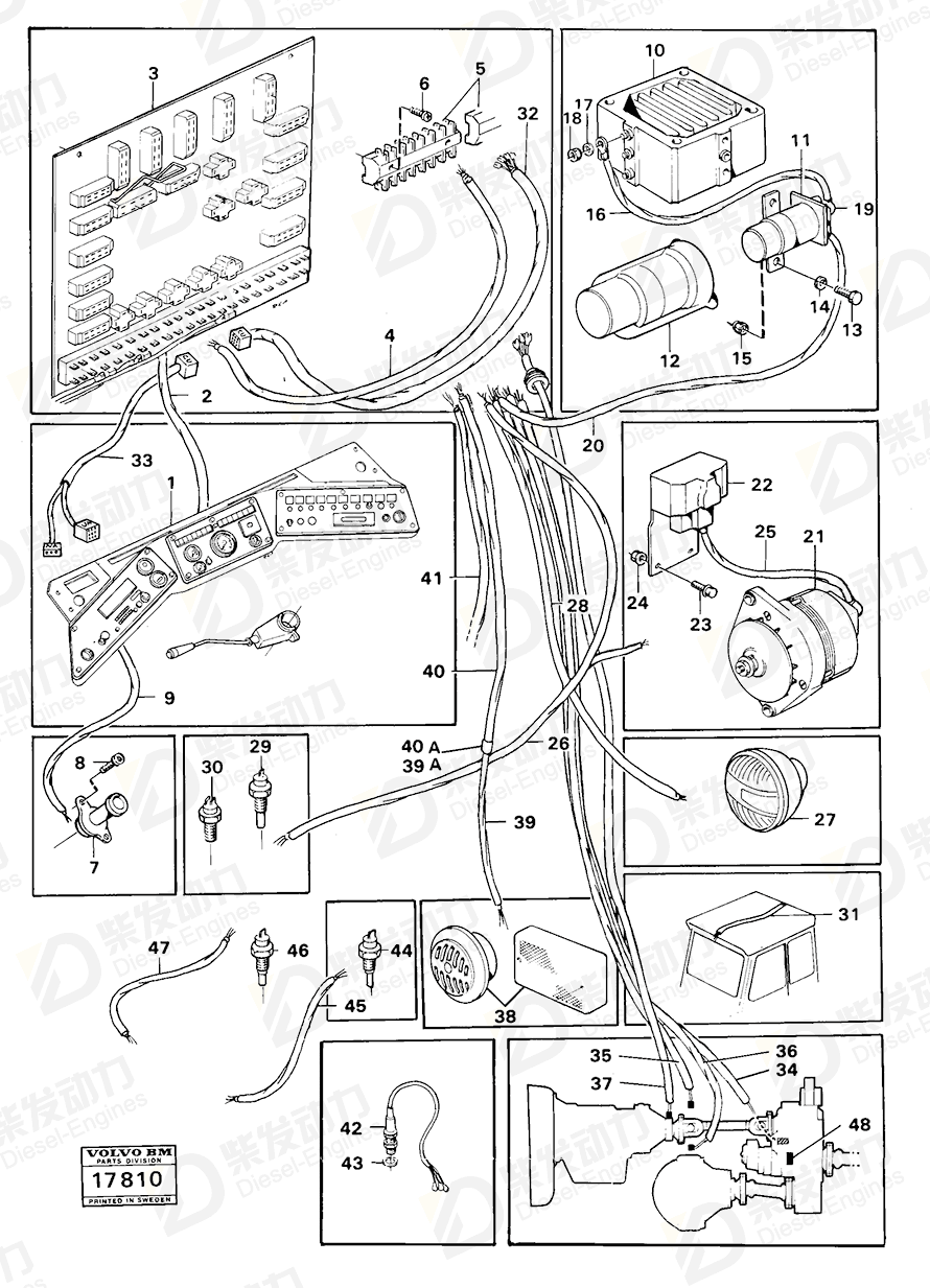 VOLVO Cable harness 4823014 Drawing VOLVO Cable harness 4823014 Drawing