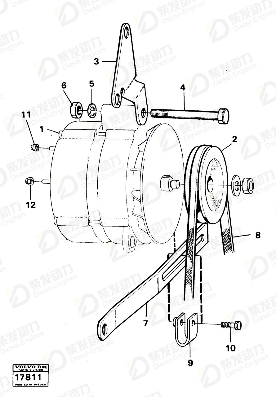 VOLVO Tensioner 4965269 Drawing