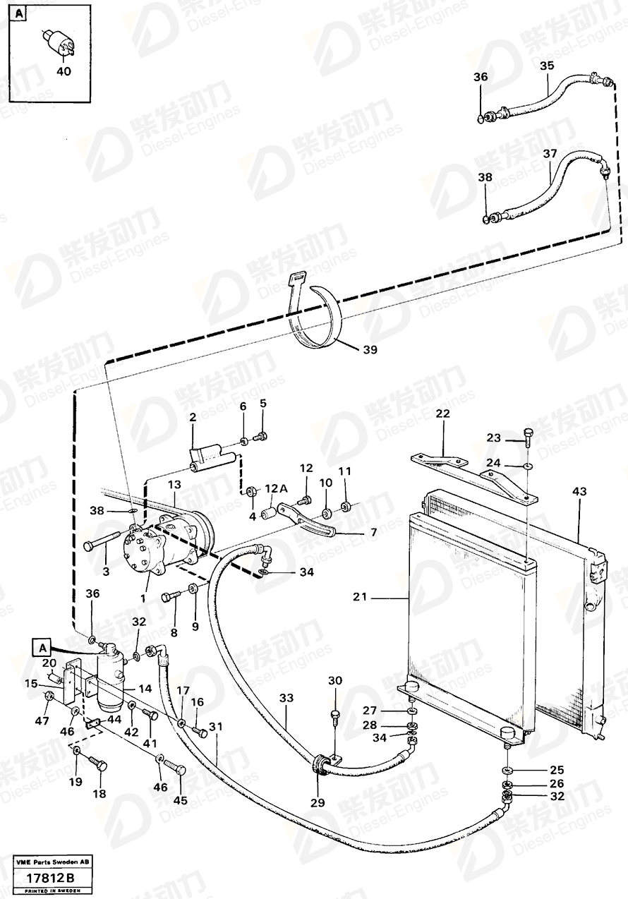 VOLVO O-ring 3522590 Drawing