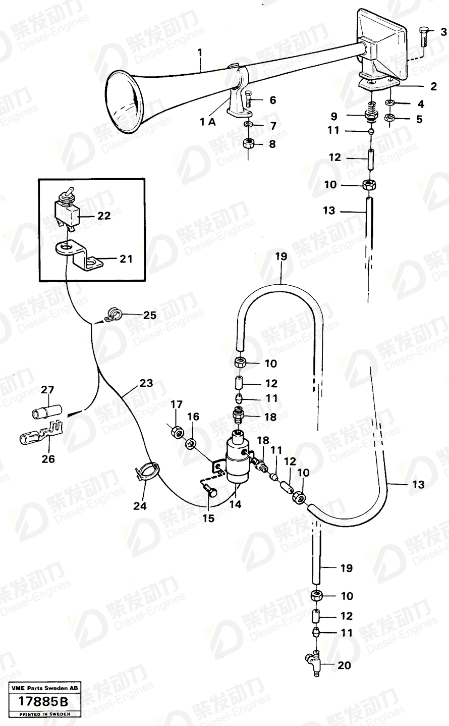 VOLVO Stay 1587251 Drawing