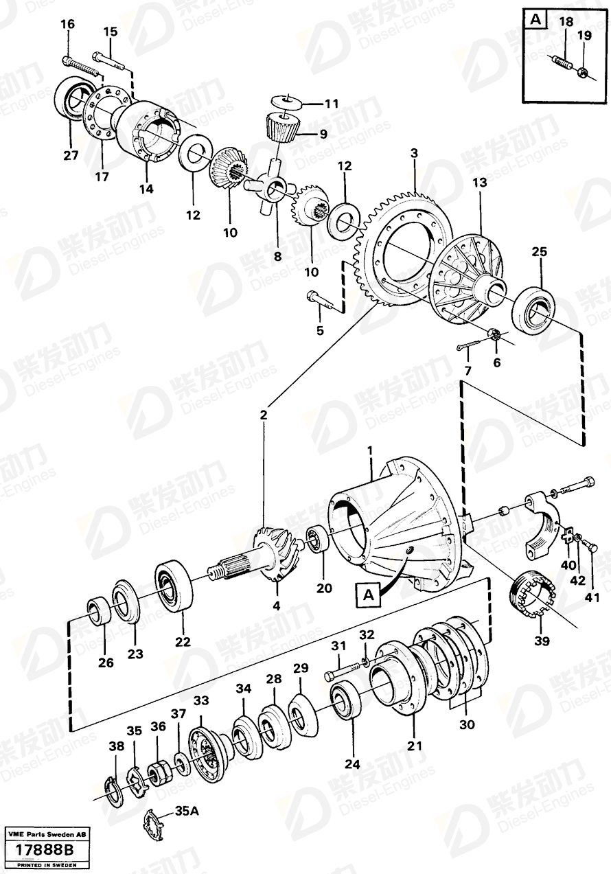 VOLVO Drive gear set 1523639 Drawing VOLVO Drive gear set 1523639 Drawing