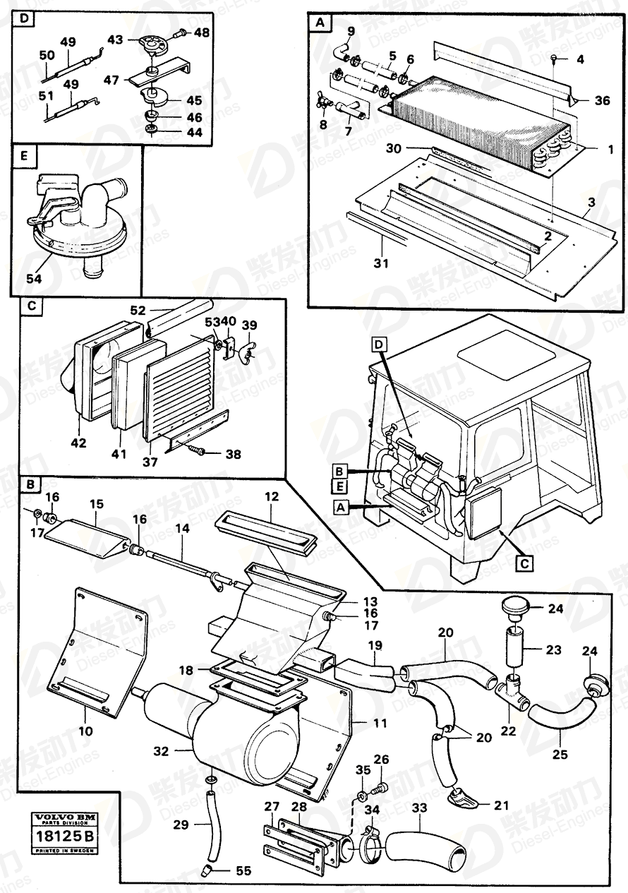 VOLVO Floor outlet 4771387 Drawing