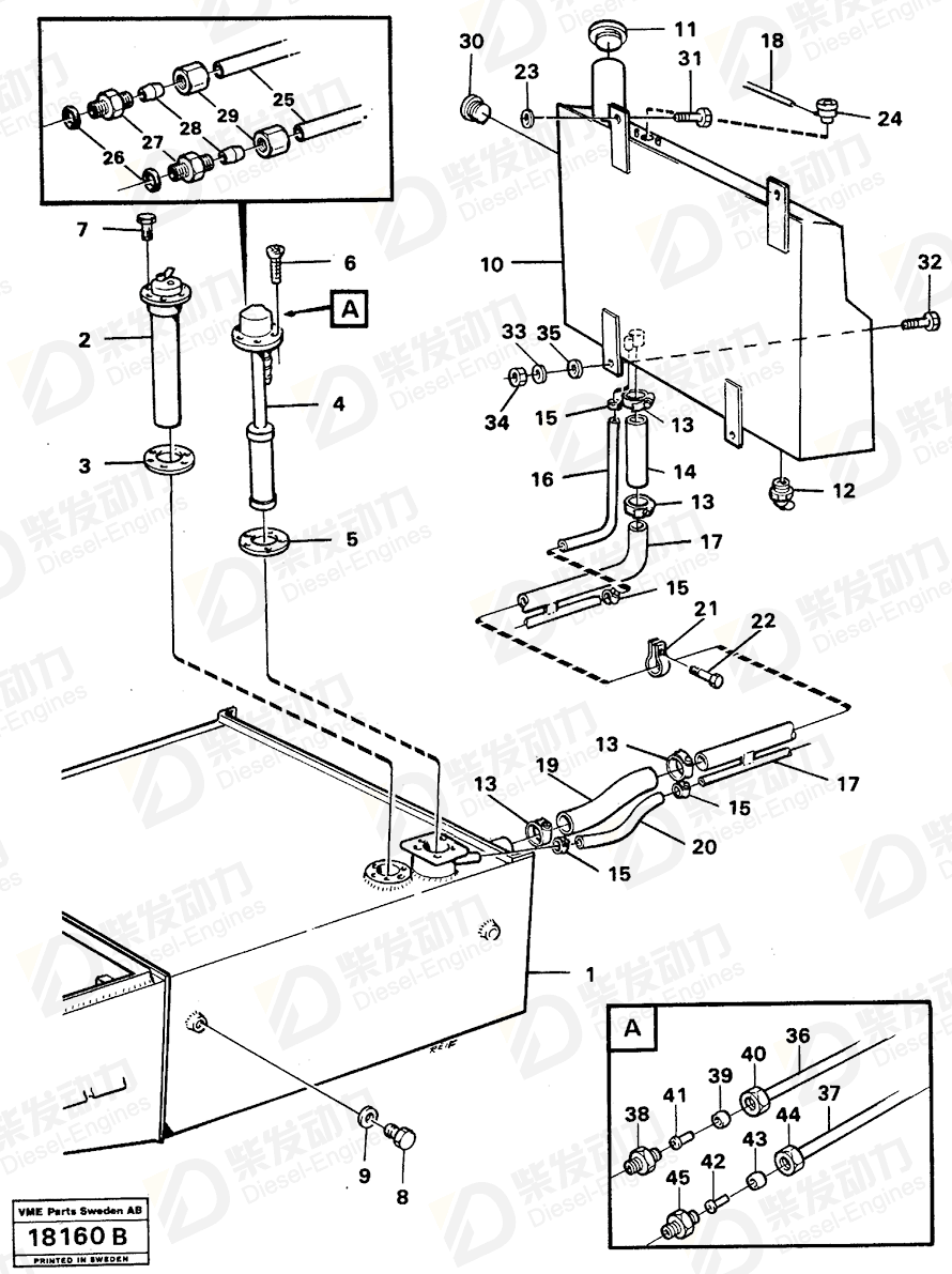 VOLVO Fuel tank 11053471 Drawing