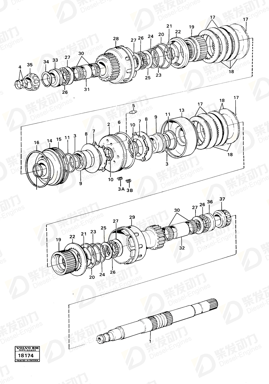 VOLVO Clutch hub 4786514 Drawing