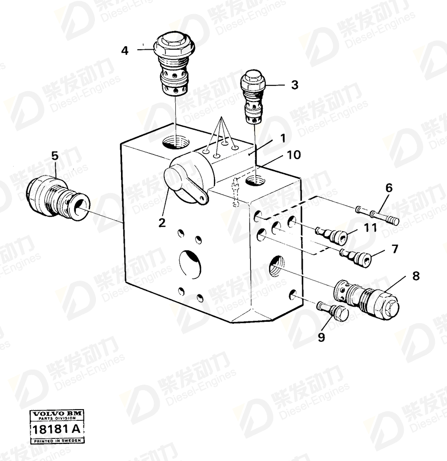 VOLVO Shf Cont Valve 6213429 Drawing