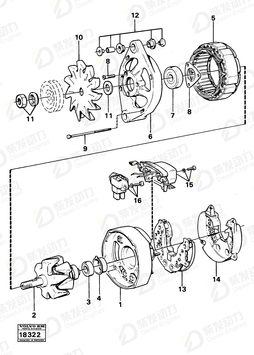 VOLVO Housing 6212853 Drawing