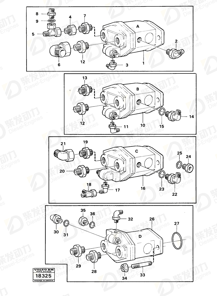 VOLVO Nipple 4821854 Drawing